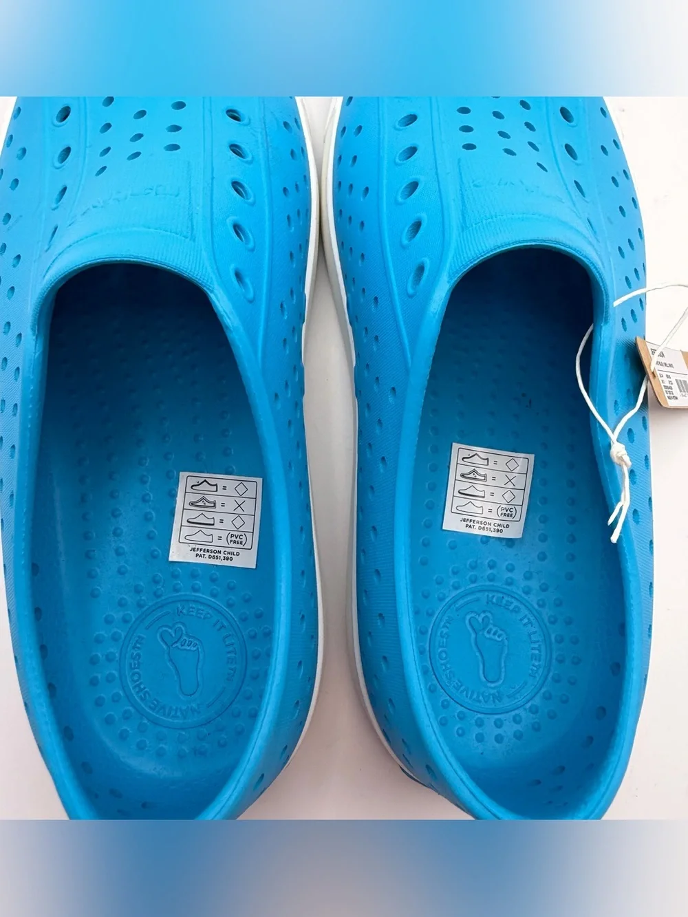 Native Jefferson Vivid Blue Shell White Slip-On Shoes YJ4 / Women’s 6 Gorpcore